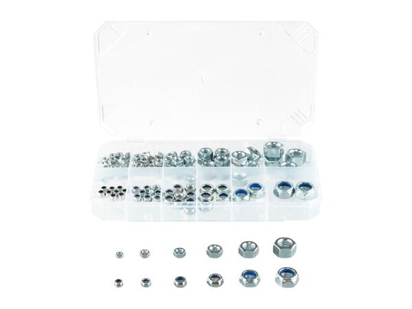Parkside Assorted Hex Nuts - 128 Pieces