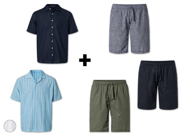 Herren Leinenhemd + Herren Bermudas