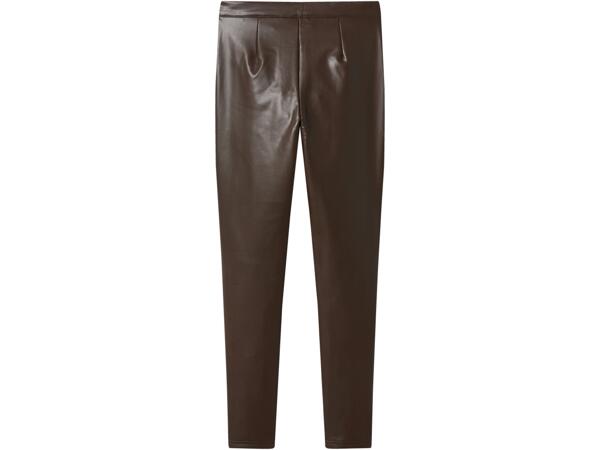 Jeggings i läderimitation