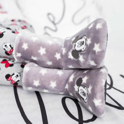 Pantoffelsocken Micky & Minnie für Damen