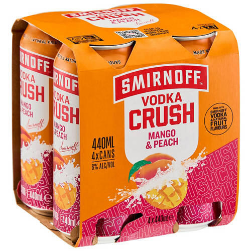Crush Mango & Peach 4 Pack 440ml