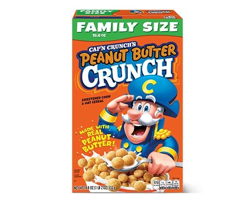 Cap'n Crunch's Cinnamon Crunch or Peanut Butter Crunch