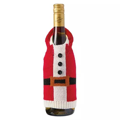Ugly Sweater Wine Bottle Cover - Santa Suit