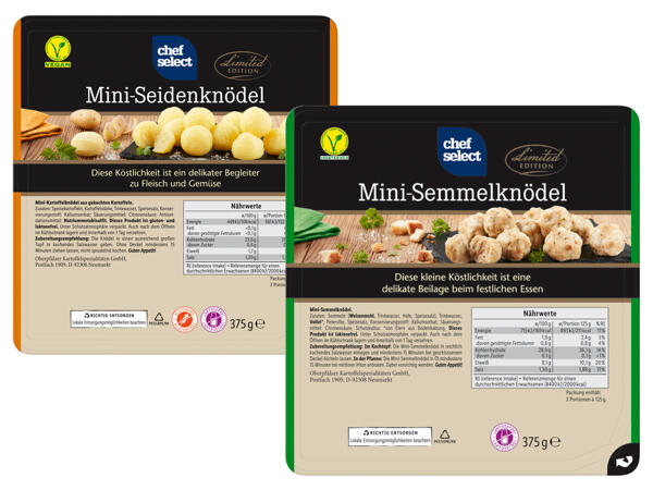 Mini-Seiden- oder Semmelknödel