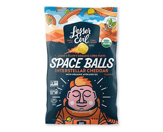LesserEvil Interstellar Cheddar or Cinnamon Sugar Space Balls