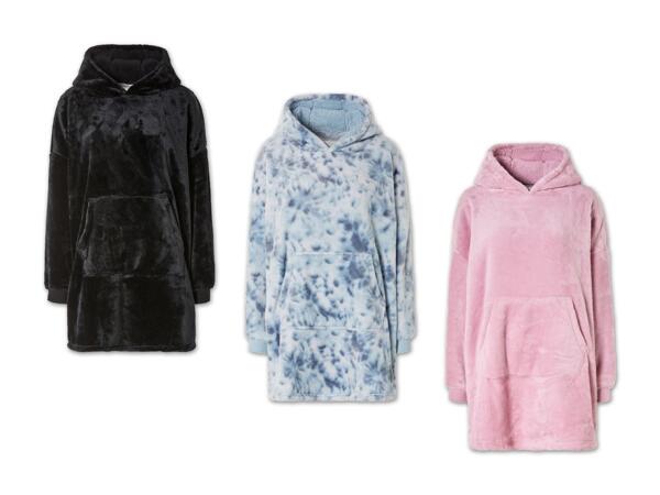 Damen/​Herren Oversize Plüschhoodie
