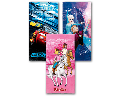 Linge de bain pour enfants CARS/DISNEY FROZEN/BIBI&TINA