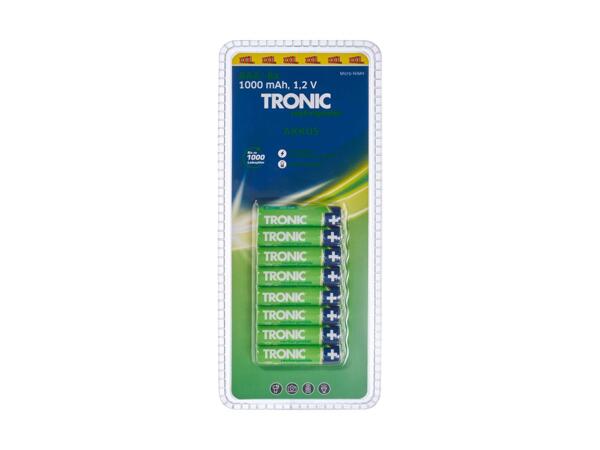 TRONIC(R) XXL genopladelige batterier 8-pak