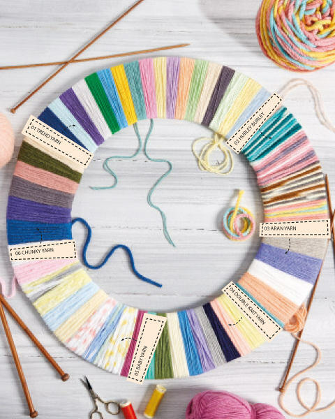 Blue Double Knitting Yarn 4 Pack