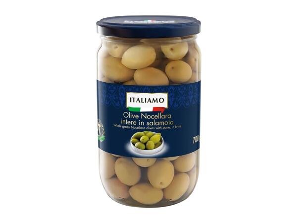 Italiamo Whole Green Nacellara Olives with Stone in Brine