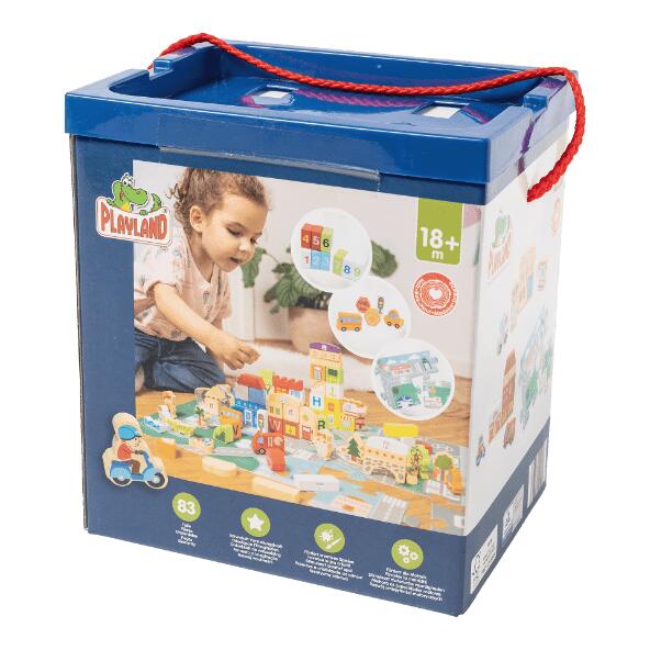 PLAYLAND(R) 				Blocs de construction en bois