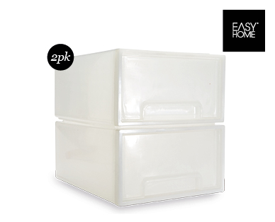 STACKABLE STORAGE CONTAINERS 2PK