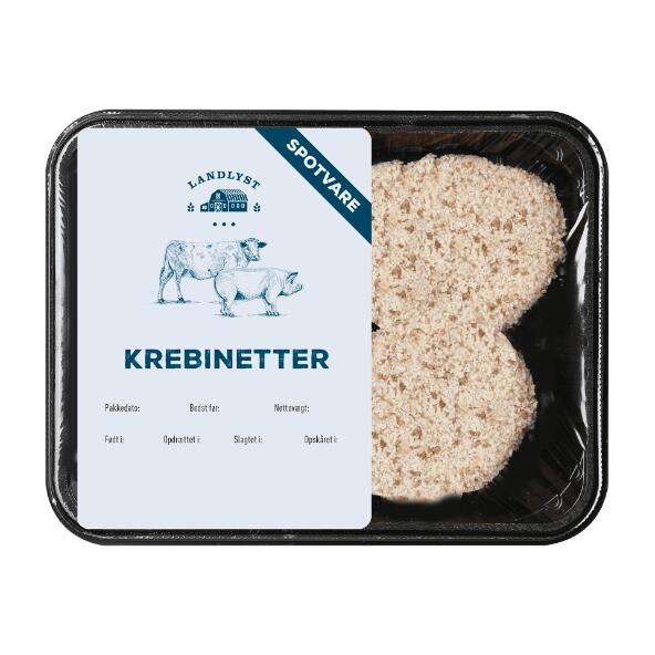Minutkoteletter af dansk gris eller krebinetter af dansk kalv og gris