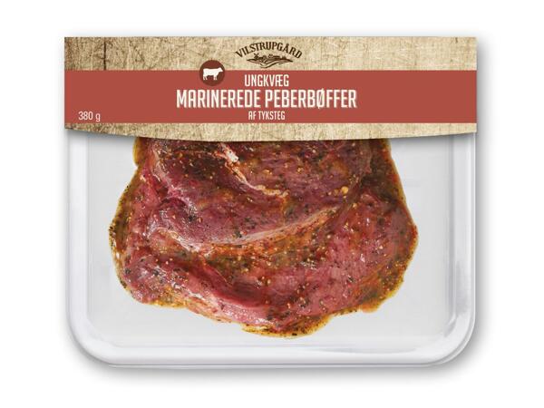 NØRMARK MEAT/​VILSTRUPGÅRD/​DANISH CROWN Ribeyesteak, peberbøf eller T-bone