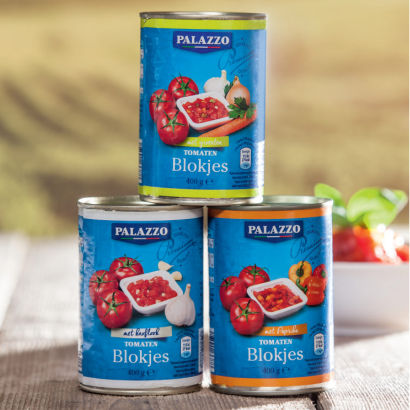 Aromatisierte Tomatenwürfel