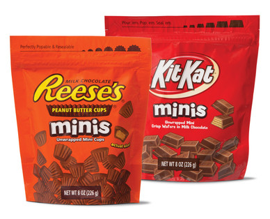 Hershey's Reese's Peanut Butter Cup or Kit Kat Minis
