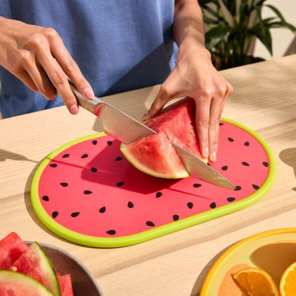 JOIE(R) 				Planche à découper avec motif de fruits