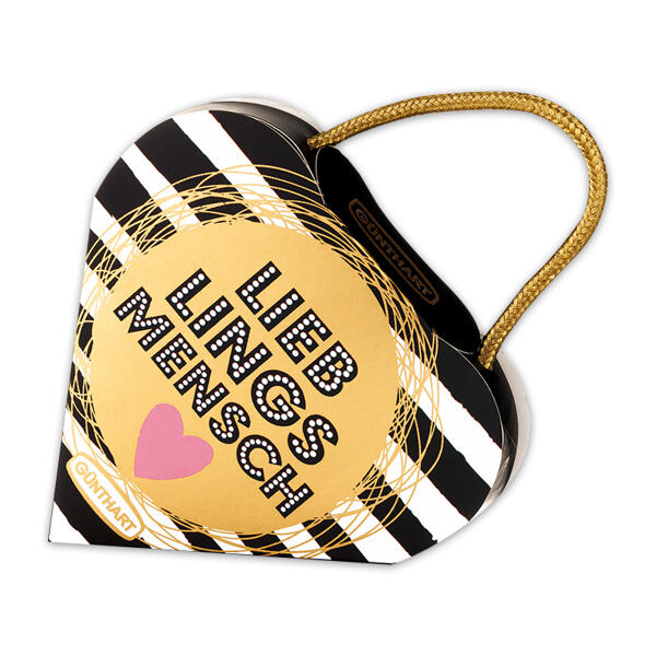 Geschenkherz mit Pralinen
