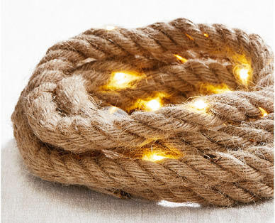 Battery Operated Jute Rope Light 2m