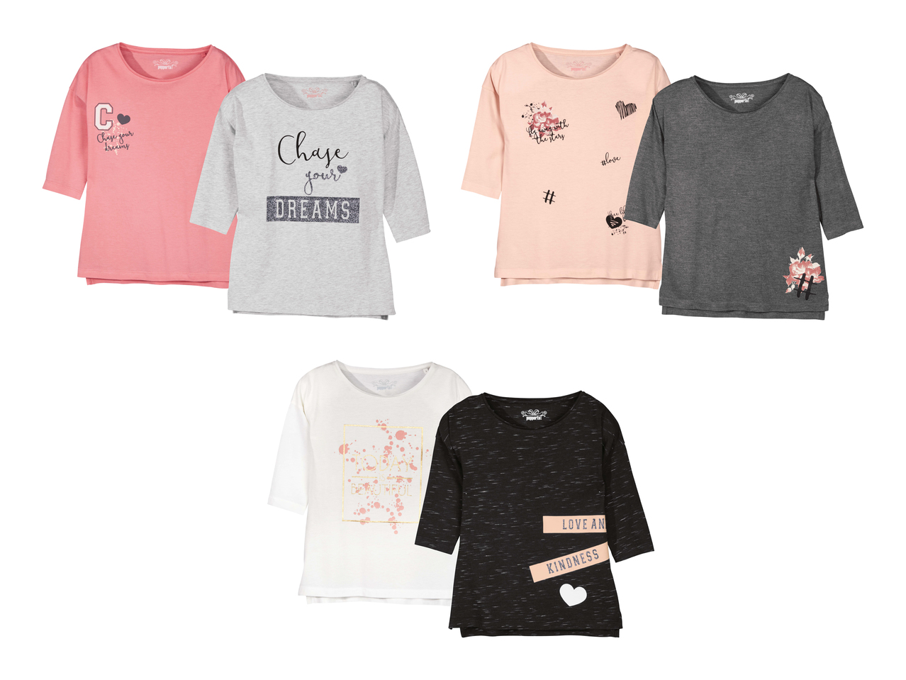 Tee-shirts à manches longues, lot de 21