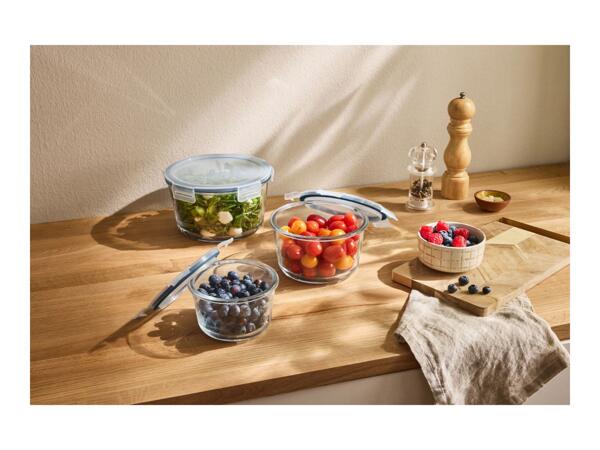 Silvercrest Round Premium Food Storage Container Set - Pack of 3