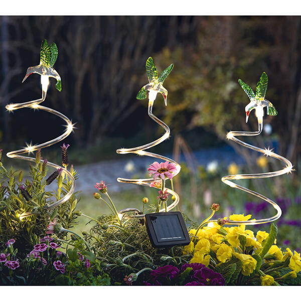 LED-Solar-Gartenstecker 3er-Set