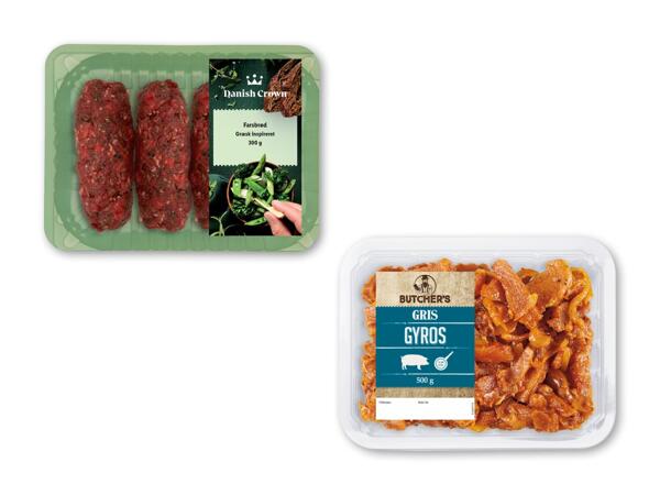 Fersk gyros eller græskinspireret farsbrød
