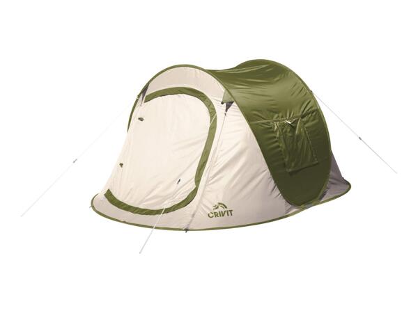 Crivit Beige & Green 2-Person Pop-Up Tent