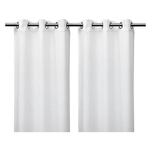 37" X 84" Sheer Curtain Pair - White Sheer, 2 pack