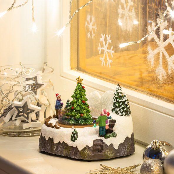 Scène de Noël à LEDs