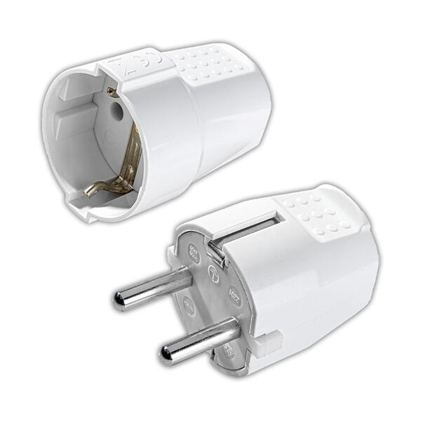 PVC-Schutzkontakt-Stecker oder -Kupplung