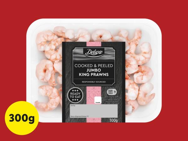 Deluxe Cooked and Peeled Jumbo King Prawns