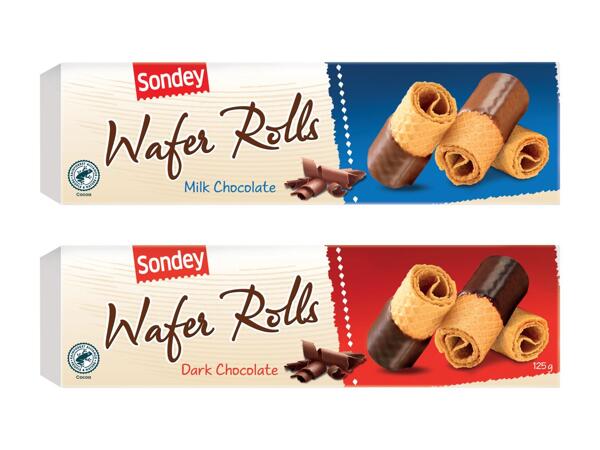 Rouleaux de gaufrette au chocolat