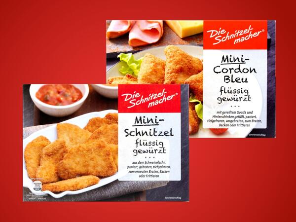 Mini-Schnitzel oder Mini-Cordon Bleu