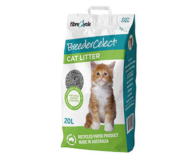 Breeder Celect Recycled Paper Cat Litter 20L