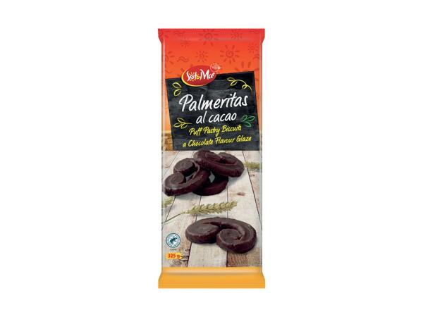 Puff Pastry Biscuits with Cocoa Glaze