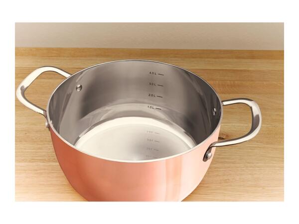 Silvercrest 24cm Copper Stockpot & Lid