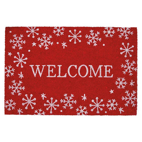 24" x 36" Holiday Coir Mat - Snowflakes