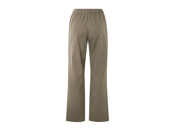 Esmara Ladies' Linen Blend Trousers - Olive