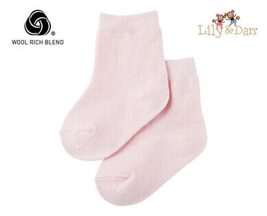 Merino Wool Blend Infant Socks 2pk
