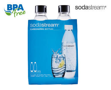 SODASTREAM 1L Carbonating Bottles 2 Pack – Black