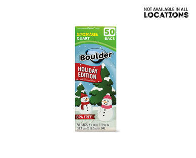 Boulder Holiday Quart or Gallon Storage Bags