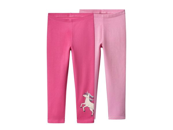 Girls' Thermal Leggings, 2 Pieces