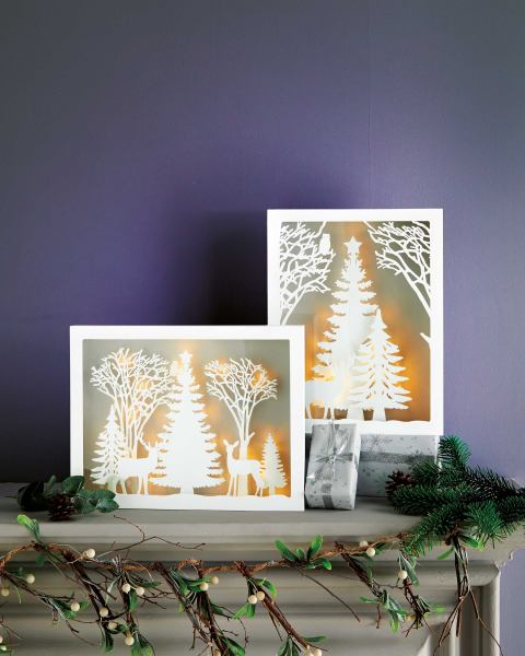 Christmas Boxed Portrait Silhouette
