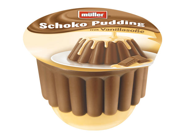 MÜLLER Pudding mit Sauce