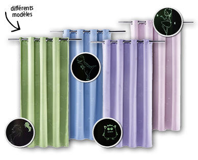 MY LIVING STYLE Rideau "Glow in the Dark", 2 pièces