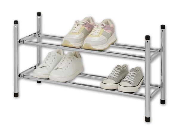 Schuhregal mit zwei Ablagen