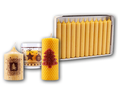 Bougie de Noël en cire d'abeilles