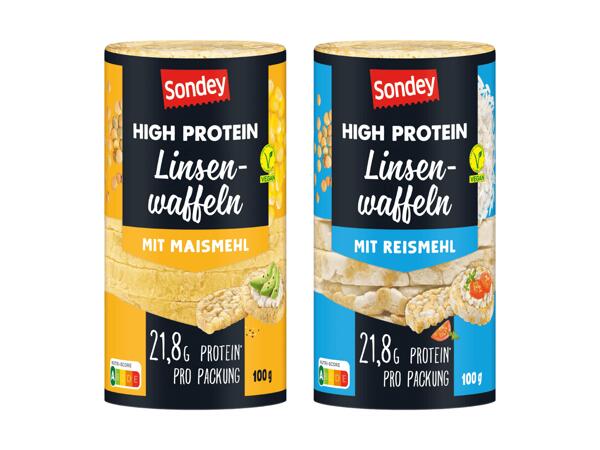 Linsenproteinwaffeln