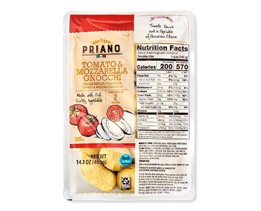 Priano Filled Gnocchi Truffle or Tomato & Mozzarella